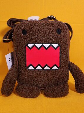 Domo Fuzzy Sherpa Figural Cosplay Crossbody Handbag NEW